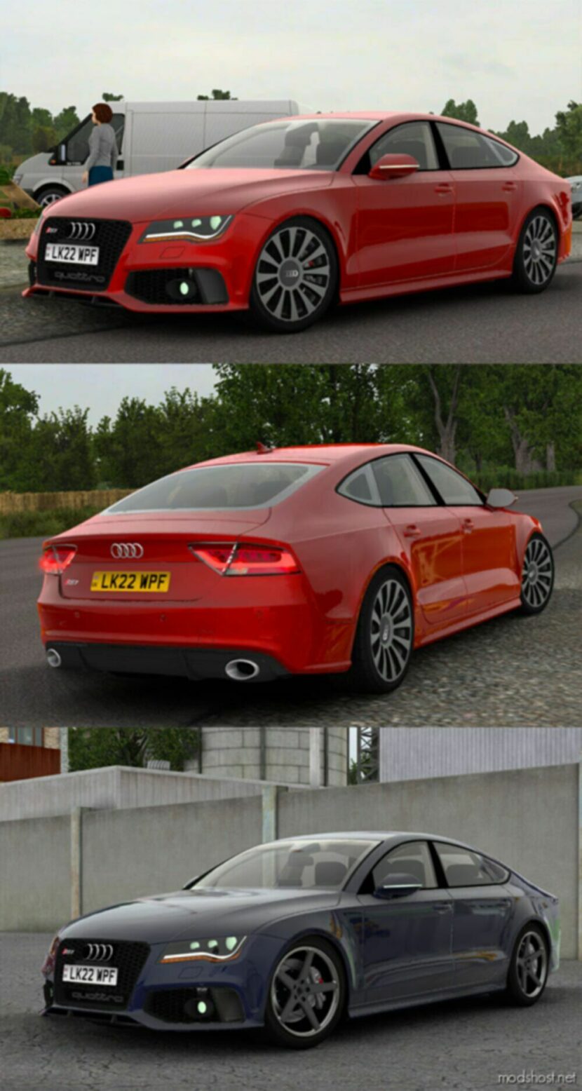 ETS2 Audi Car Mod: RS7 Sportback 2013 4G8 V4.5 1.48 (Featured)