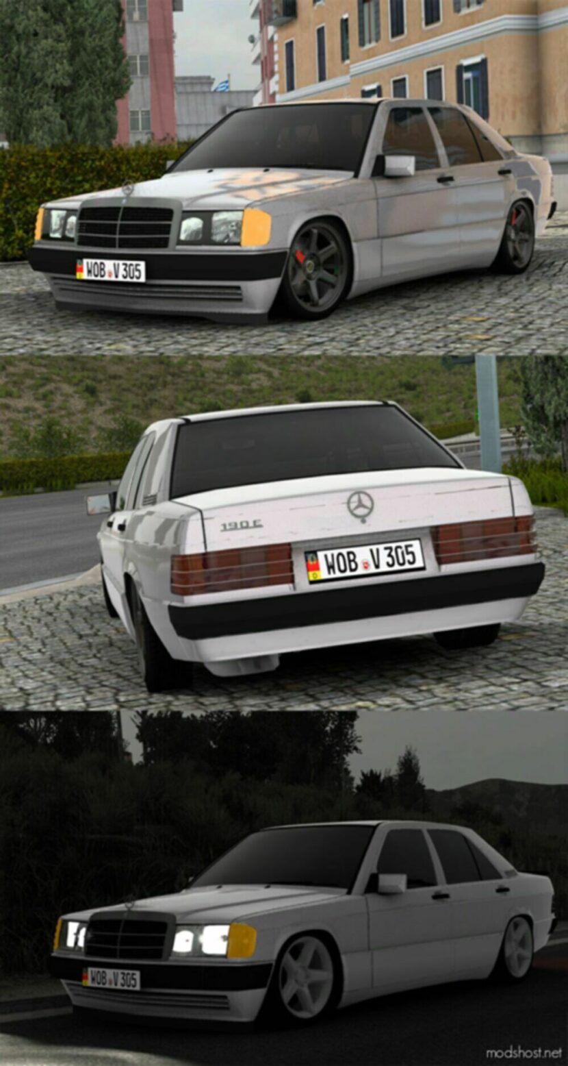 ETS2 Mercedes-Benz Car Mod: W201 190E V3.3 1.48 (Featured)