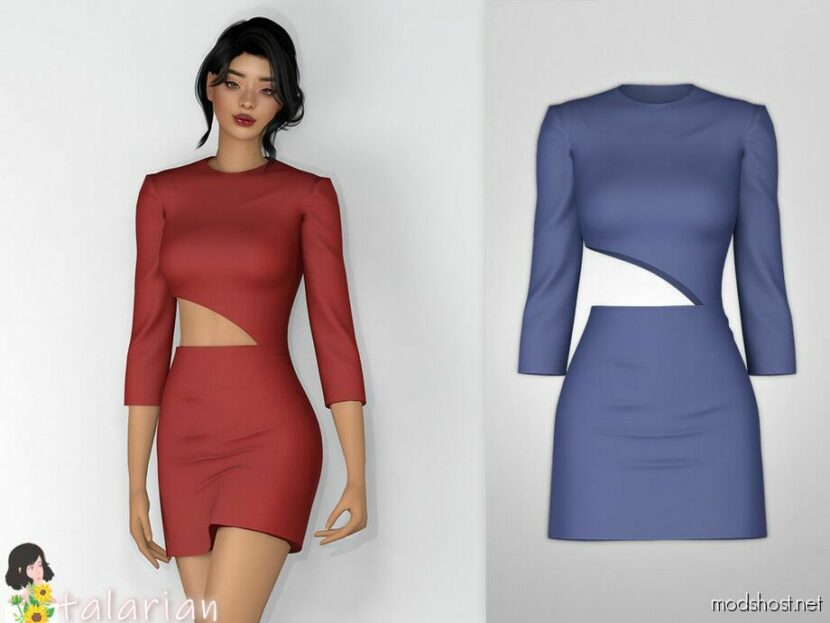 Sims 4 Female Clothes Mod: Molly Dress (Featured)