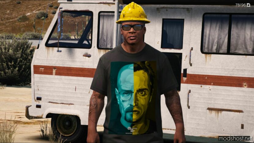 GTA 5 Player Mod: Fraklin Breaking BAD T-Shirt Pack (Featured)