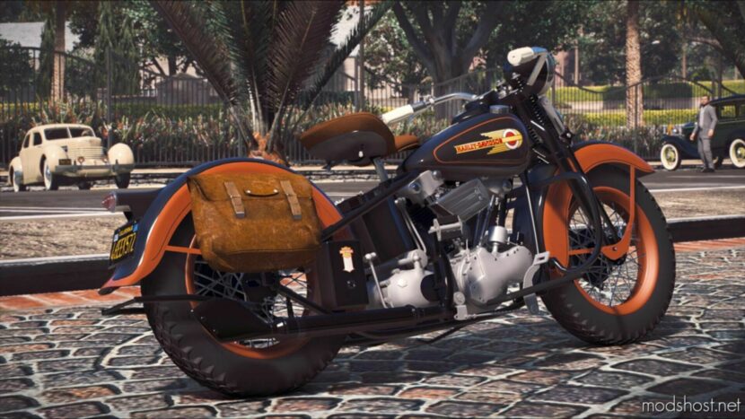 GTA 5 Vehicle Mod: 1936 Harley-Davidson EL Add-On | Sound | Vehfuncs V | Extras | Lods (Featured)