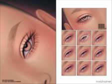 Sims 4 Female Makeup Mod: Maxis Match 2D Eyelashes N46 (Featured)