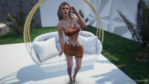 GTA 5 Player Mod: Brauw Croptop + Kuik Mini Skirt For Violettbody (Image #2)