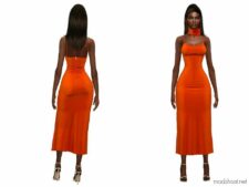 Sims 4 Dress Clothes Mod: Kaycee Dress (Image #2)