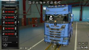 ETS2 Scania Part Mod: Pirate Window Stickers (Image #3)