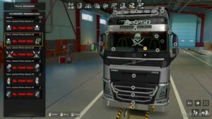 ETS2 Volvo Part Mod: Window Pirate Stickers (Image #3)