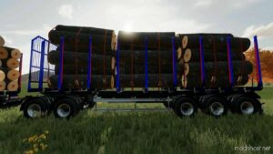 FS22 Fliegl Mod: Long Trailer Wood With Autoload (Featured)