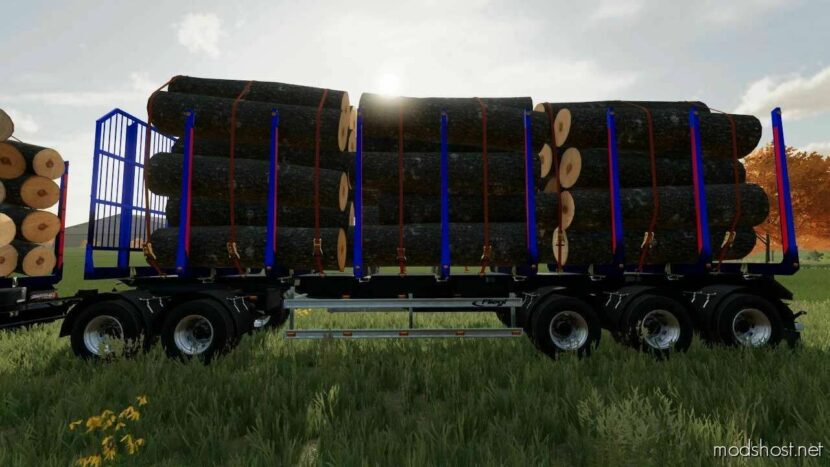 FS22 Fliegl Mod: Long Trailer Wood With Autoload (Featured)