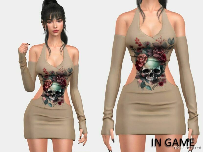 Sims 4 Elder Clothes Mod: AF Emil Dress (Featured)