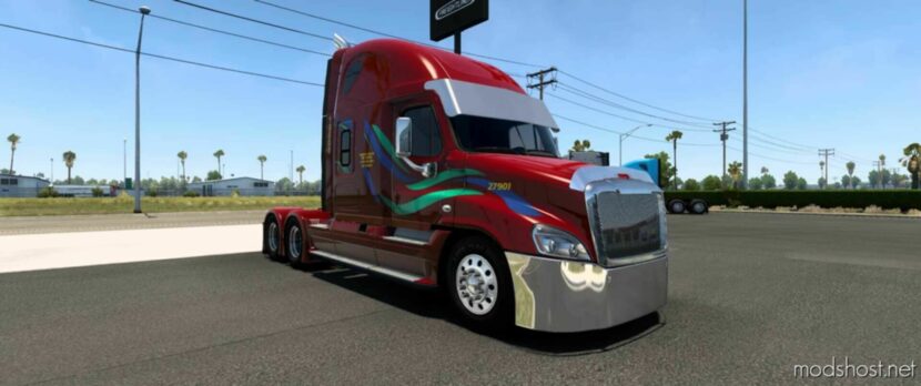 ATS Mod: RED Skin For Ruda Cascadia 72 1.48 (Featured)