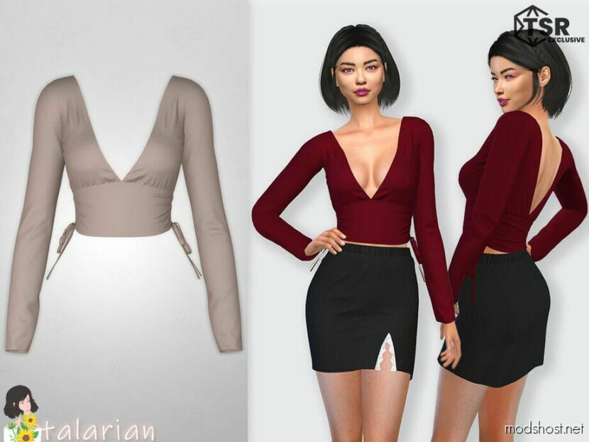 Sims 4 Everyday Clothes Mod: Harmony Blouse (Featured)