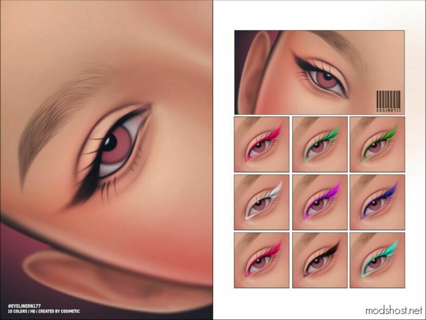 Sims 4 Eyeliner Makeup Mod: N177 (Featured)