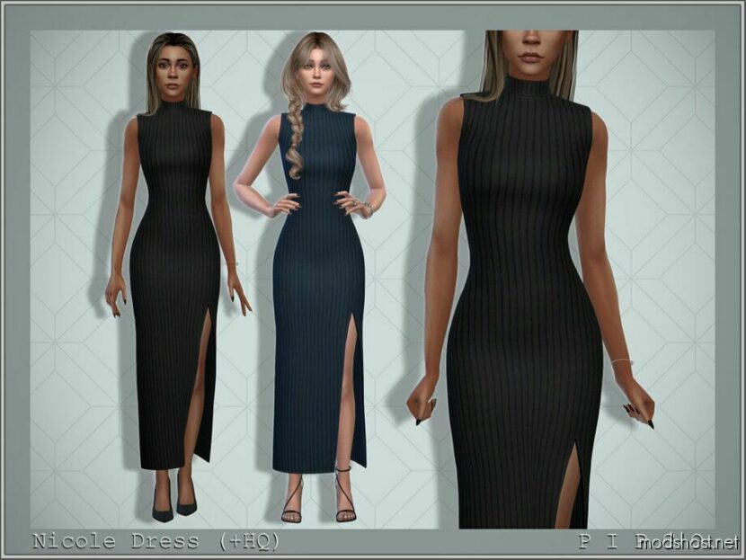 Sims 4 Female Clothes Mod: Nicole Dress. (Featured)