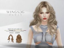 Sims 4 Female Mod: Wings ES0808 Fluffy And Lush Curly Hair (Featured)