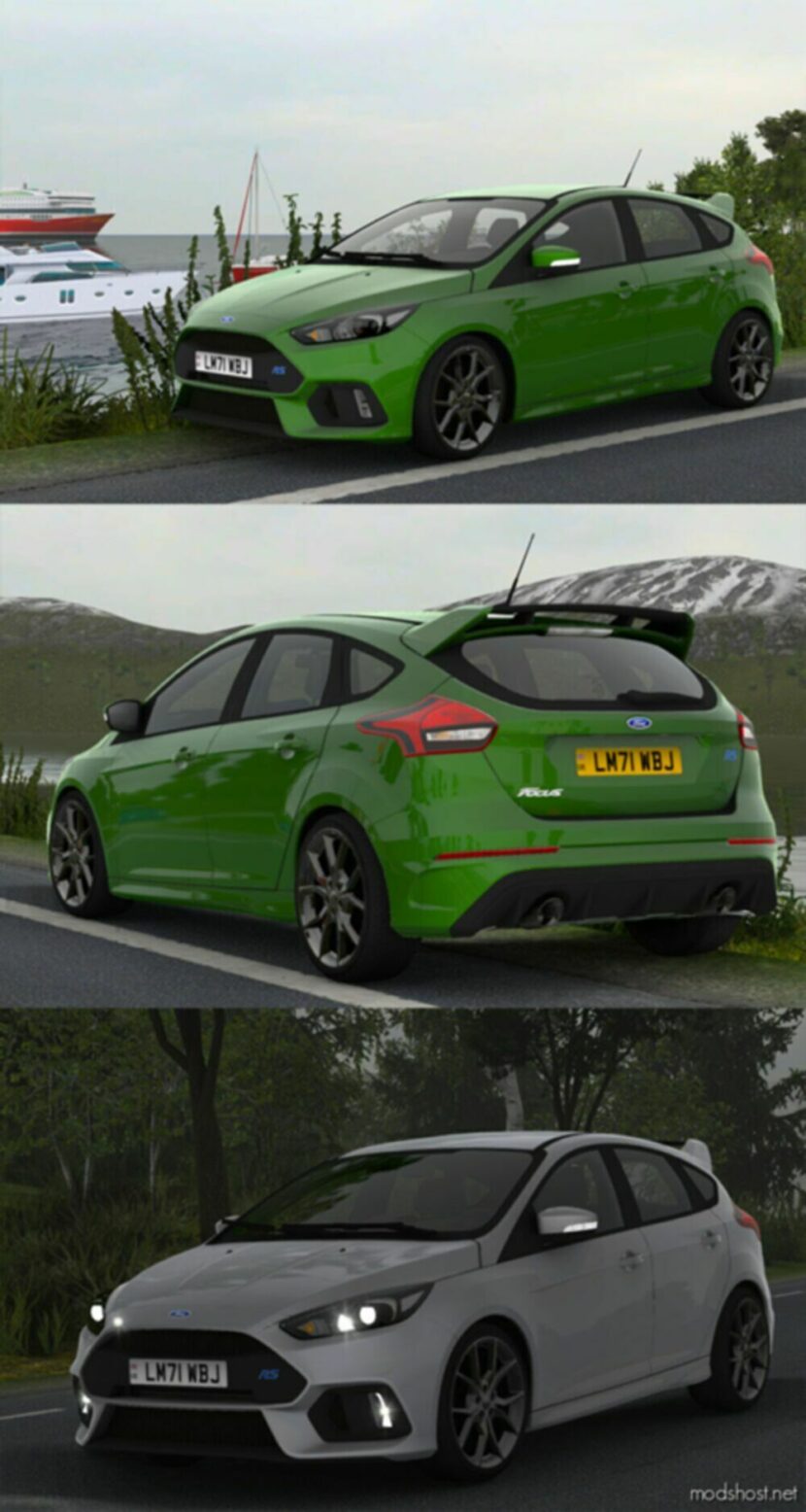 ETS2 Ford Car Mod: Focus RS MK3 2017 V2.5 1.48 (Featured)