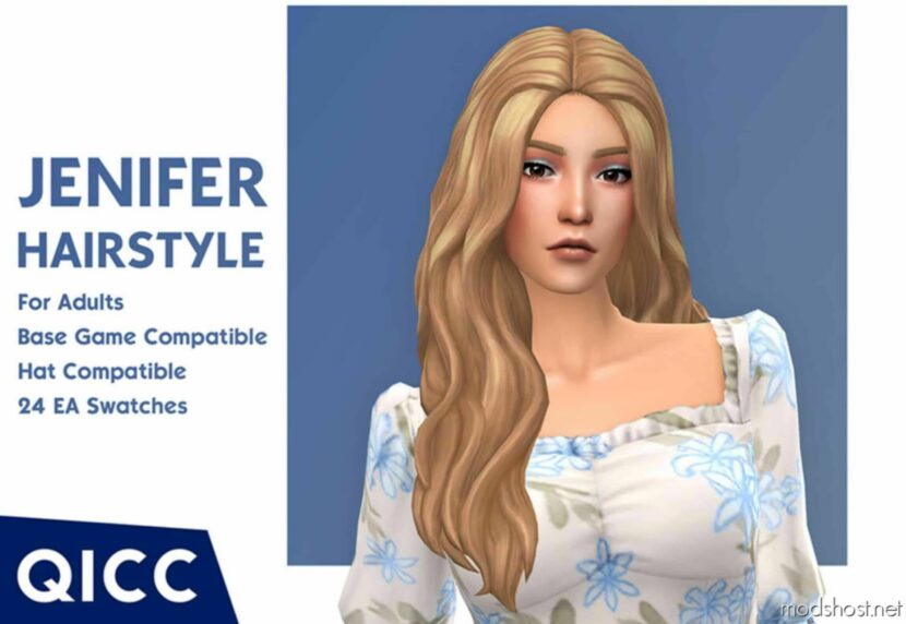 Sims 4 Elder Mod: Jenifer Hair (Featured)