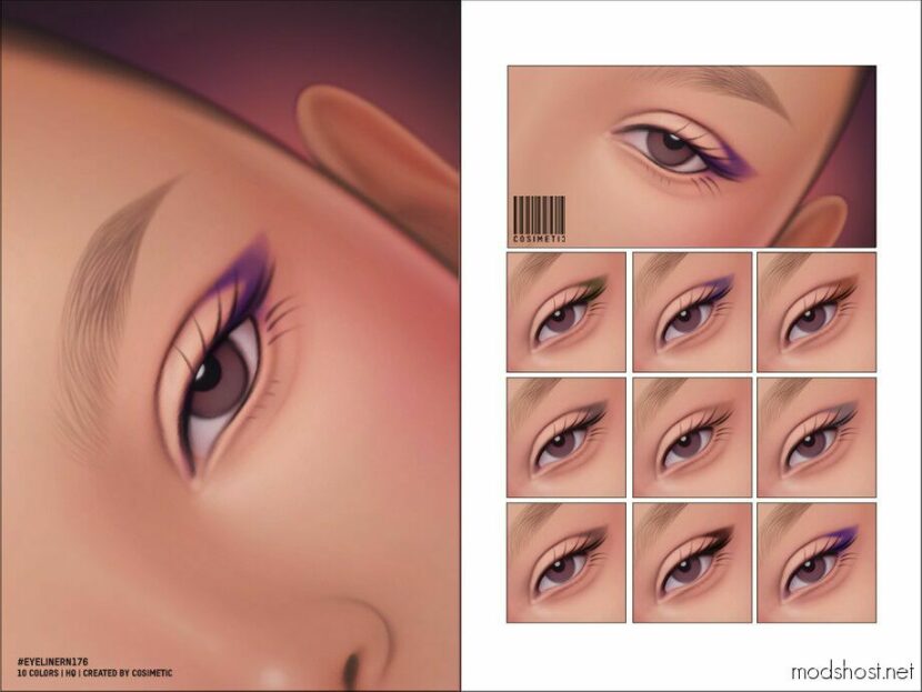 Sims 4 Eyeliner Makeup Mod: N176 (Featured)