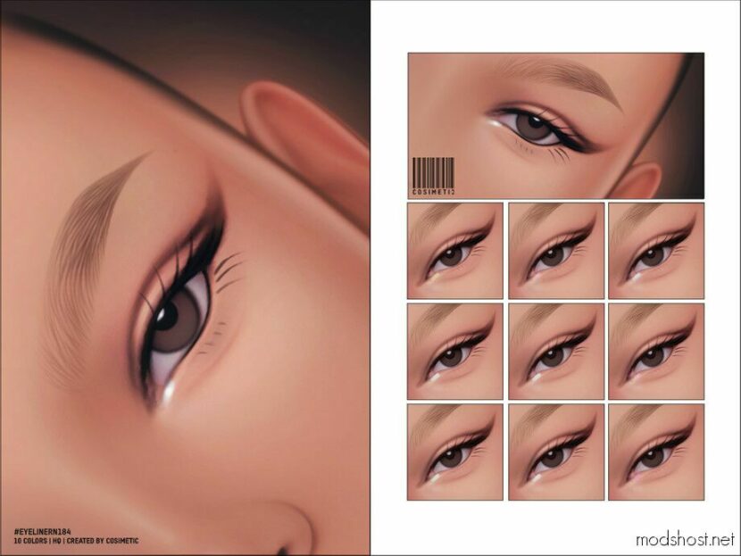 Sims 4 Female Makeup Mod: Eyeliner N184 (Featured)