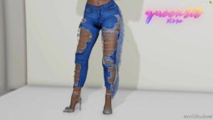 GTA 5 Player Mod: Ripped Fringe Jeans For MP Female Vanilla Body (Image #3)