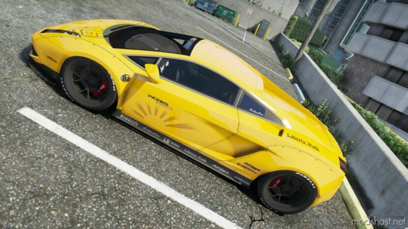 GTA 5 Lamborghini Vehicle Mod: Gallardo Liberty Walk 2005 (Featured)