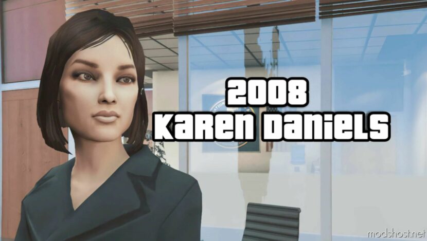 GTA 5 Player Mod: 2008 Michelle / Karen Daniels Add-On PED (Featured)