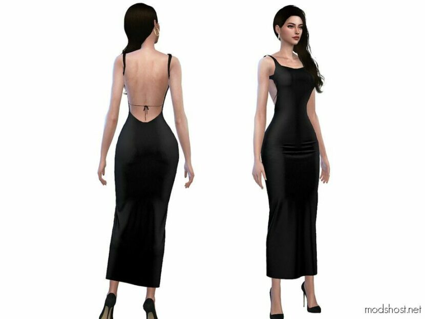 Sims 4 Dress Clothes Mod: Hasna Dress (Featured)