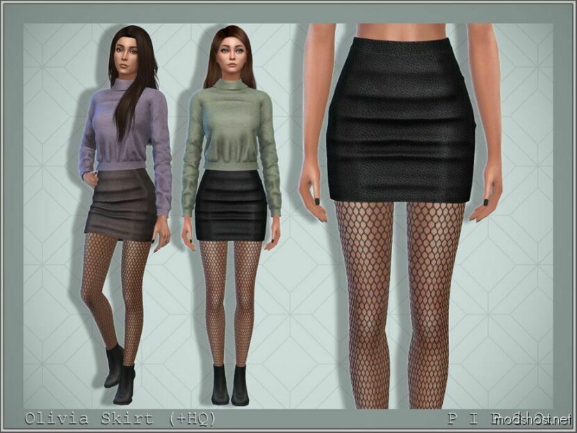 Sims 4 Elder Clothes Mod: Olivia Skirt. (Featured)