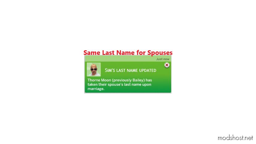 Sims 4 Mod: Same Last Name for Spouses (Featured)