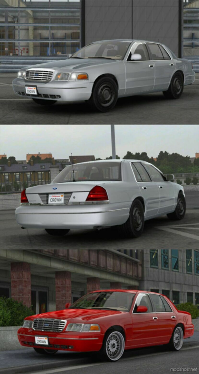 ETS2 Ford Car Mod: Crown Victoria 2012 V5.7 1.48 (Featured)