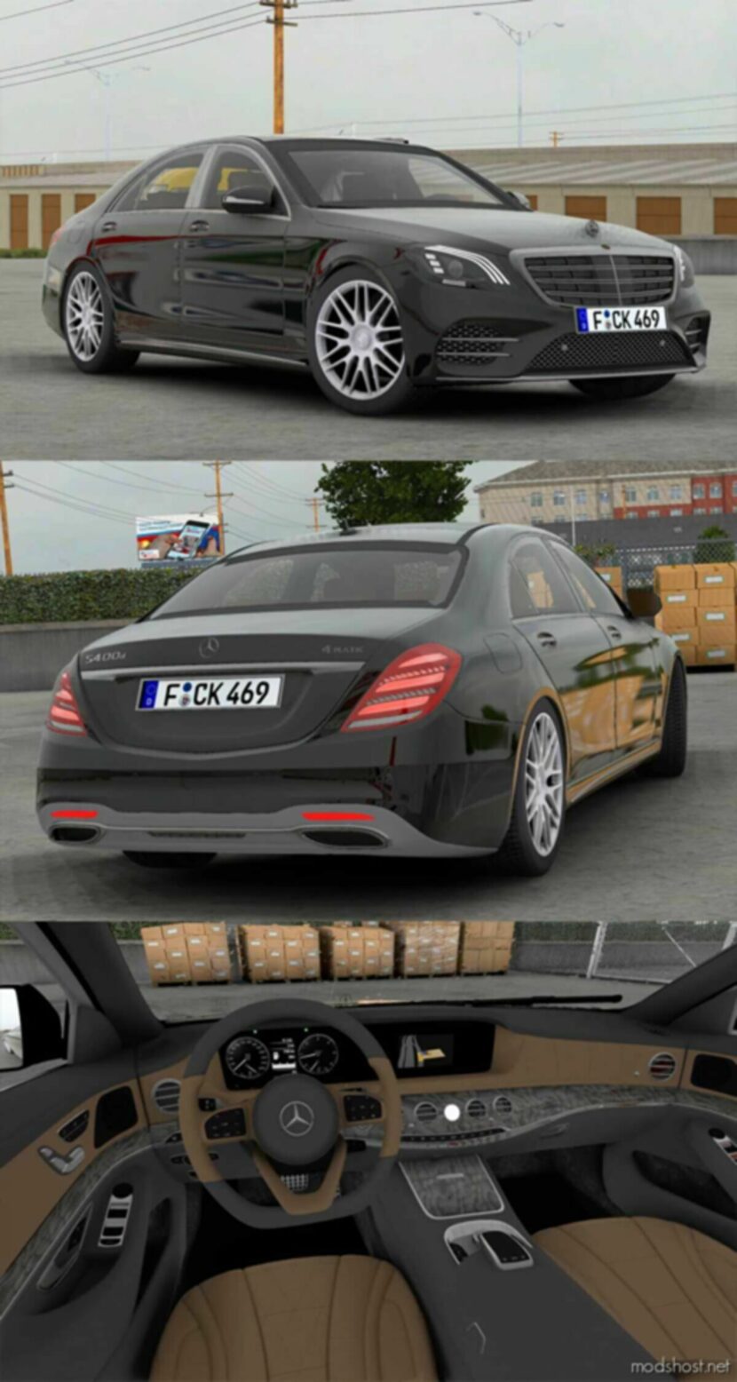 ATS Mercedes-Benz Car Mod: W222 S-Class S-400D V4.6 1.48 (Featured)