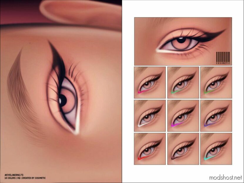 Sims 4 Eyeliner Makeup Mod: N173 (Featured)