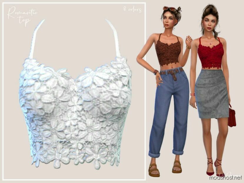 Sims 4 Everyday Clothes Mod: Romantic TOP (Featured)