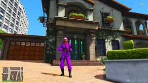 GTA 5 Player Mod: Purple Criminal Add-On PED V1.2 (Image #4)