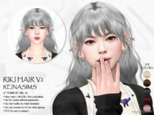 Sims 4 Female Mod: 81 Riki Hair V2 (Featured)