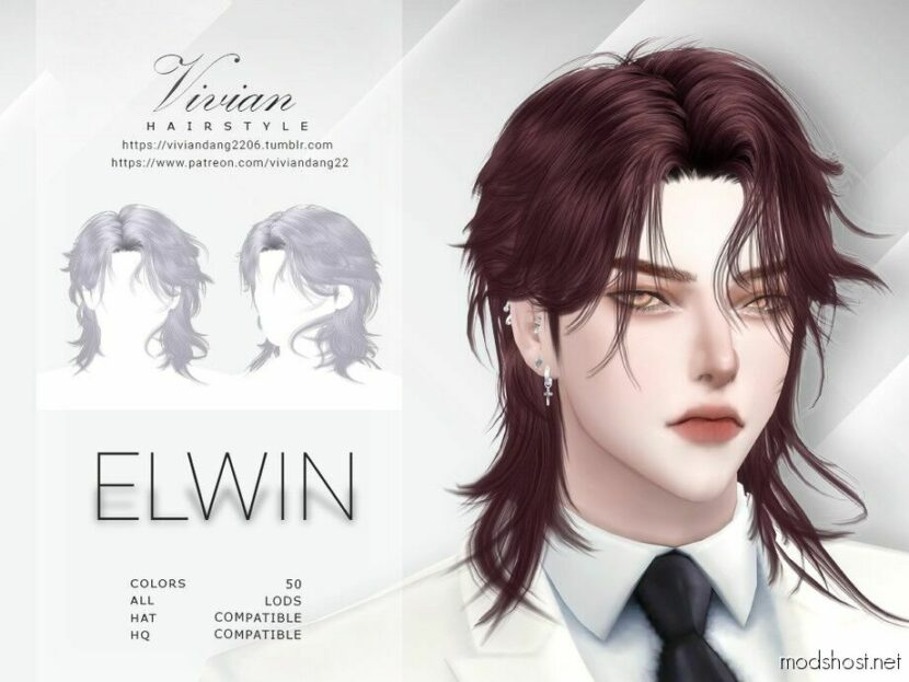 Sims 4 Male Mod: Elwin Hairstyle (Featured)