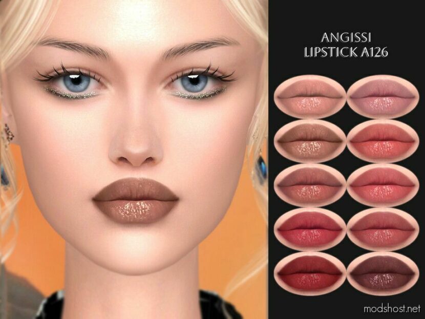 Sims 4 Lipstick Makeup Mod: A126 (Featured)