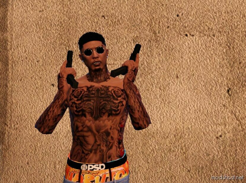 GTA 5 Player Mod: MP Male Full Body Tattoo V3.0 (Featured)