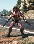 GTA 5 Player Mod: Wolverine Weapon X Add-On PED (Image #4)