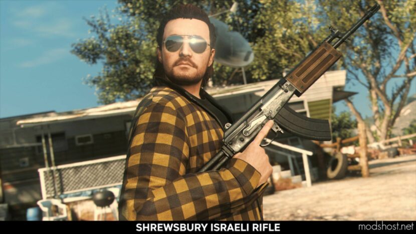 GTA 5 Weapon Mod: Shrewsbury Israeli Rifle Add-On | Animated | Tints | Lore-Friendly (Featured)