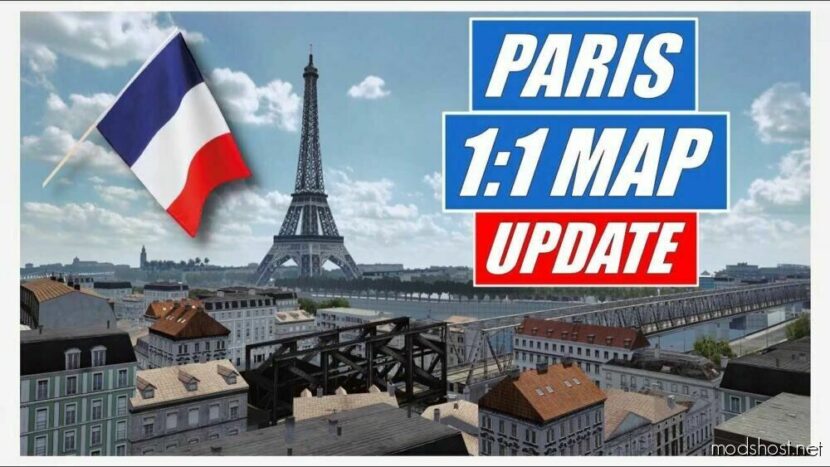 ETS2 Mod: Paris 1:1 Map 1.48 (Featured)