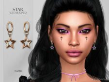 Sims 4 Female Accessory Mod: Star V2 Earrings (Featured)