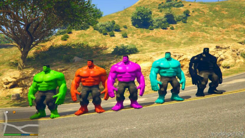 GTA 5 Player Mod: Multi Hulk 10 Pack V1.1 (Featured)