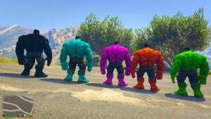 GTA 5 Player Mod: Multi Hulk 10 Pack V1.1 (Image #3)