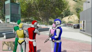 GTA 5 Player Mod: Choushinsei Flashman (Choushinsei Furasshuman) (Add-On Peds) (Image #3)