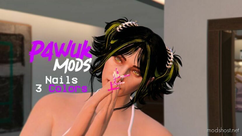 GTA 5 Player Mod: Punk Nails SET For MP Female (Featured)