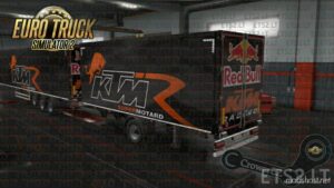 ETS2 Mod: KTM Racing Ownership Trailer Skin 1.48 (Image #2)