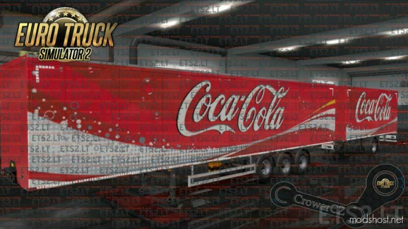 ETS2 Mod: Coca-Cola Ownership Trailer Skin 1.48 (Featured)