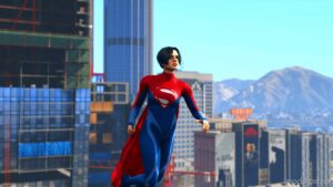 GTA 5 Player Mod: The Flash Supergirl Add-On Ped/Cloth Physics V1.1 (Image #3)