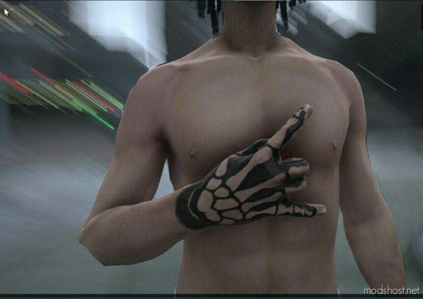 GTA 5 Player Mod: Skeleton Hand Tattoo For MP Male (Featured)