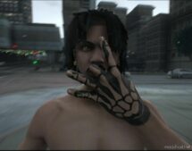 GTA 5 Player Mod: Skeleton Hand Tattoo For MP Male (Image #3)